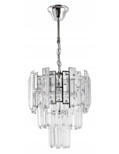 Lampa Kryształowa Venti W-E 1812/3 CR - Elegancki Żyrandol do Dużych Pomieszczeń, Idealny do Domu i Hotelu