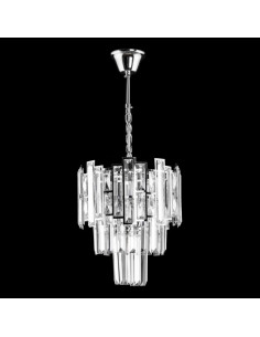 Lampa Kryształowa Venti W-E 1812/3 CR - Elegancki Żyrandol do Dużych Pomieszczeń, Idealny do Domu i Hotelu 2