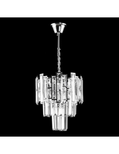Lampa Kryształowa Venti W-E 1812/3 CR - Elegancki Żyrandol do Dużych Pomieszczeń, Idealny do Domu i Hotelu