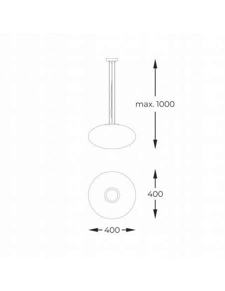 Lampa wisząca OMI z białym kloszem i złotą podsufitką - nowoczesne oświetlenie do eleganckich wnętrz 40W E27
