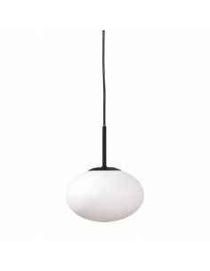 Lampa wisząca OMI – minimalistyczny żyrandol z szklanym kloszem i metalową podsufitką do nowoczesnych wnętrz 2