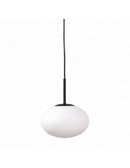 Lampa wisząca OMI – minimalistyczny żyrandol z szklanym kloszem i metalową podsufitką do nowoczesnych wnętrz