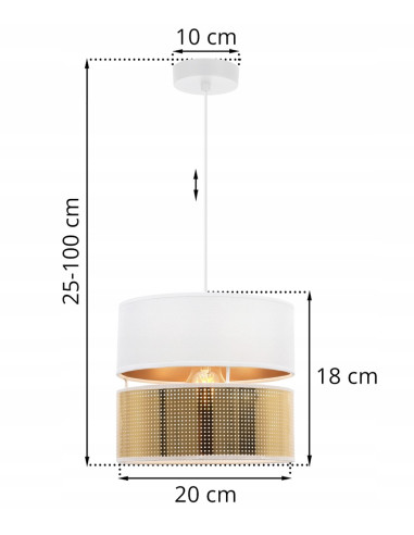 Żyrandol ASTI glamour, biało-złoty, eleganckie oświetlenie E27 do kuchni, sypialni i jadalni, nowoczesny design.