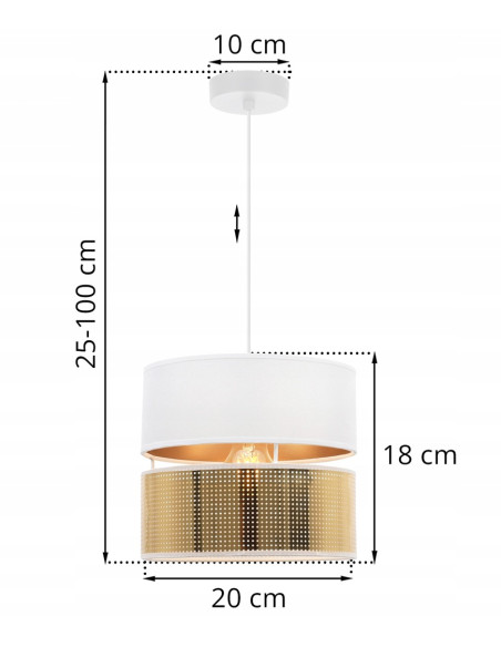 Żyrandol ASTI glamour, biało-złoty, eleganckie oświetlenie E27 do kuchni, sypialni i jadalni, nowoczesny design.