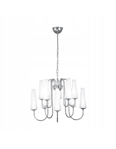 Elegancki żyrandol Zuma Line MAGNUM 1130 - 10-punktowe oświetlenie do jadalni i salonu z regulacją wysokości