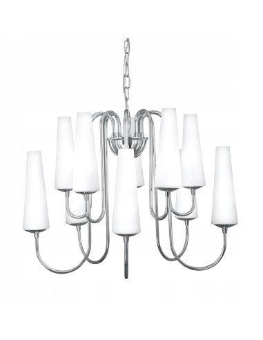 Elegancki żyrandol Zuma Line MAGNUM 1130 - 10-punktowe oświetlenie do jadalni i salonu z regulacją wysokości