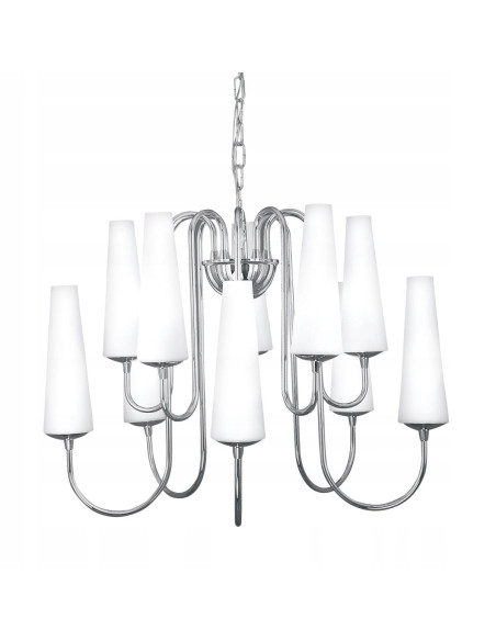 Elegancki żyrandol Zuma Line MAGNUM 1130 - 10-punktowe oświetlenie do jadalni i salonu z regulacją wysokości