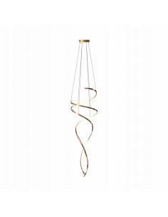 Lampa wisząca COCO - elegancki metalowy żyrandol z złotą wstążką, idealne oświetlenie do nowoczesnych wnętrz.