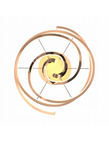 Lampa wisząca COCO - elegancki metalowy żyrandol z złotą wstążką, idealne oświetlenie do nowoczesnych wnętrz.