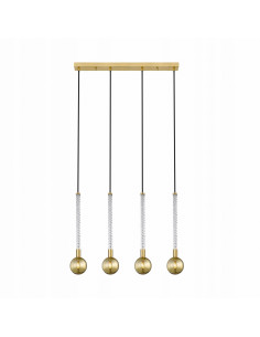 Lampa wisząca MIDA G9 w szczotkowanym mosiądzu - nowoczesny design do jadalni i biura