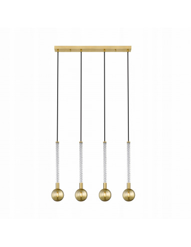 Lampa wisząca MIDA G9 w szczotkowanym mosiądzu - nowoczesny design do jadalni i biura