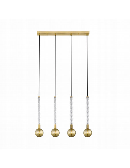 Lampa wisząca MIDA G9 w szczotkowanym mosiądzu - nowoczesny design do jadalni i biura