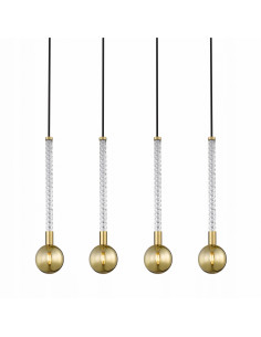 Lampa wisząca MIDA G9 w szczotkowanym mosiądzu - nowoczesny design do jadalni i biura 2