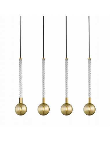 Lampa wisząca MIDA G9 w szczotkowanym mosiądzu - nowoczesny design do jadalni i biura