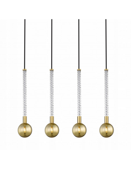 Lampa wisząca MIDA G9 w szczotkowanym mosiądzu - nowoczesny design do jadalni i biura