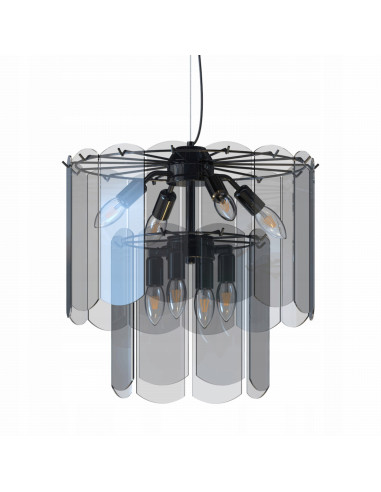 Lampa wisząca NIRA z przezroczystymi kloszami, elegancki akcent w nowoczesnych wnętrzach jadalni i salonu