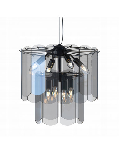 Lampa wisząca NIRA z przezroczystymi kloszami, elegancki akcent w nowoczesnych wnętrzach jadalni i salonu