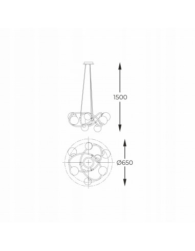 Lampa wisząca NISYRO w kolorze czarnym z alabastrowymi kloszami, idealna do nowoczesnych wnętrz i biur