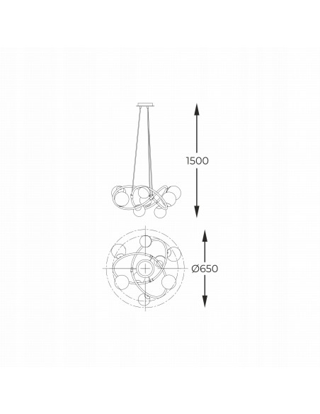 Lampa wisząca NISYRO w kolorze czarnym z alabastrowymi kloszami, idealna do nowoczesnych wnętrz i biur
