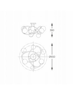 Lampa sufitowa NISYRO G9 - elegancki design w kształcie kwitnących pęków, idealna do nowoczesnych wnętrz. 2