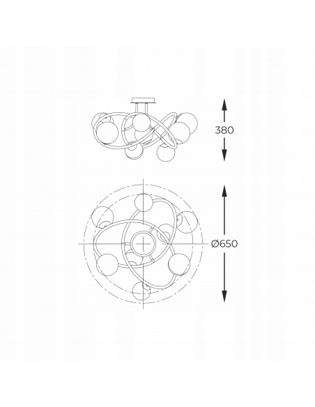 Lampa sufitowa NISYRO G9 - elegancki design w kształcie kwitnących pęków, idealna do nowoczesnych wnętrz.