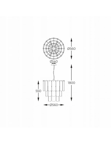 Lampa sufitowa NIRA E14 z trzema szklanymi okręgami, czarna, nowoczesny styl do eleganckich wnętrz