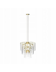 Lampa wisząca NIRA glamour z przezroczystym kloszem, 180 cm – elegancja do nowoczesnych wnętrz