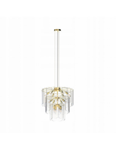 Lampa wisząca NIRA glamour z przezroczystym kloszem, 180 cm – elegancja do nowoczesnych wnętrz