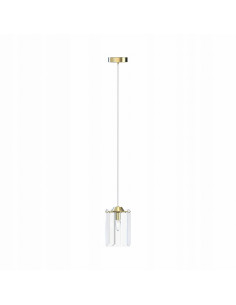 Lampa wisząca NIRA E14 z mosiężnymi detalami – eleganckie oświetlenie do kuchni i jadalni w nowoczesnym stylu