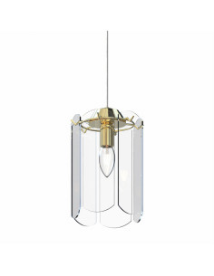 Lampa wisząca NIRA E14 z mosiężnymi detalami – eleganckie oświetlenie do kuchni i jadalni w nowoczesnym stylu 2