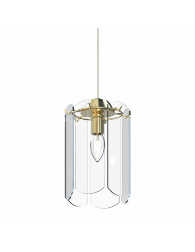 Lampa wisząca NIRA E14 z mosiężnymi detalami – eleganckie oświetlenie do kuchni i jadalni w nowoczesnym stylu