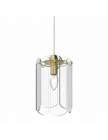 Lampa wisząca NIRA E14 z mosiężnymi detalami – eleganckie oświetlenie do kuchni i jadalni w nowoczesnym stylu