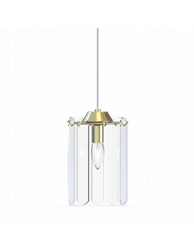 Lampa wisząca NIRA E14 z mosiężnymi detalami – eleganckie oświetlenie do kuchni i jadalni w nowoczesnym stylu