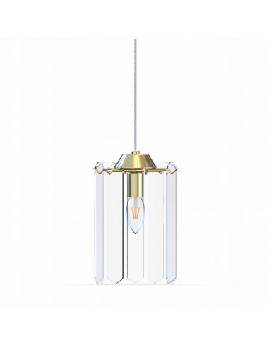 Lampa wisząca NIRA E14 z mosiężnymi detalami – eleganckie oświetlenie do kuchni i jadalni w nowoczesnym stylu