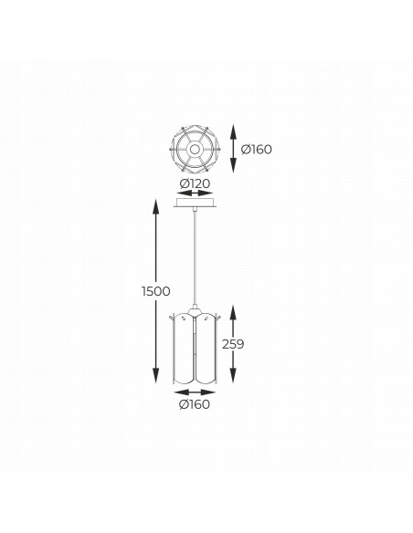 Lampa wisząca NIRA w czarnym chromie - elegancki dodatek oświetleniowy do nowoczesnych wnętrz