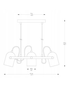 Lampa wisząca FATI w stylu teatralnym, czarna, 3 źródła światła, elegancka do jadalni i wnętrz nowoczesnych. 2