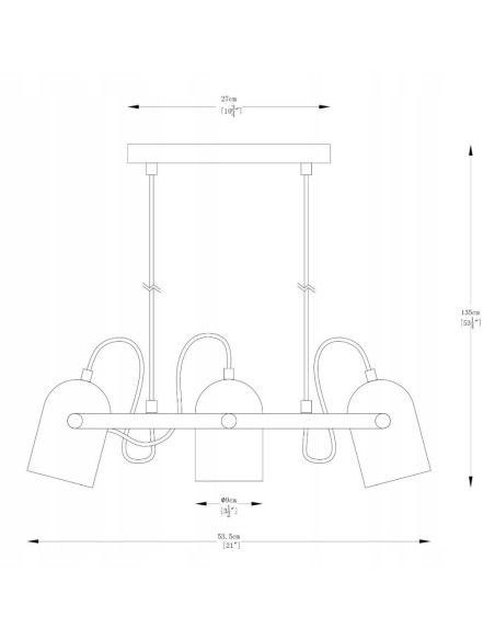 Lampa wisząca FATI w stylu teatralnym, czarna, 3 źródła światła, elegancka do jadalni i wnętrz nowoczesnych.