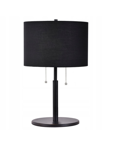 Elegancka lampa nocna Fogo z czarnym abażurem - stylowe oświetlenie do sypialni i biura, doskonałe do nowoczesnych wnętrz