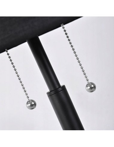 Elegancka lampa nocna Fogo z czarnym abażurem - stylowe oświetlenie do sypialni i biura, doskonałe do nowoczesnych wnętrz