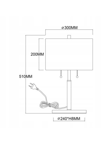 Elegancka lampa nocna Fogo z czarnym abażurem - stylowe oświetlenie do sypialni i biura, doskonałe do nowoczesnych wnętrz