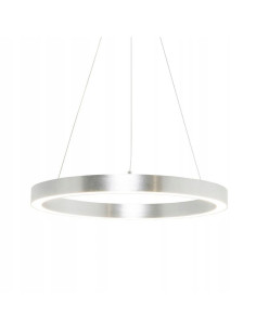 Lampa wisząca CARLO LED, minimalistyczna z aluminium, srebrzysta, do nowoczesnych wnętrz - Zuma Line.
