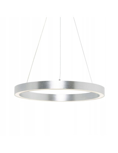 Lampa wisząca CARLO LED, minimalistyczna z aluminium, srebrzysta, do nowoczesnych wnętrz - Zuma Line.