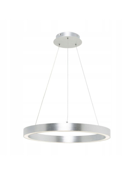 Lampa wisząca CARLO LED, minimalistyczna z aluminium, srebrzysta, do nowoczesnych wnętrz - Zuma Line.