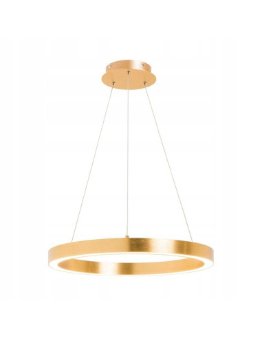 Lampa wisząca CARLO w kolorze złotym – eleganckie oświetlenie LED do salonu i jadalni, minimalistyczny design.