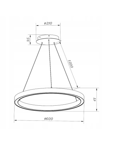 Lampa wisząca CARLO w kolorze złotym – eleganckie oświetlenie LED do salonu i jadalni, minimalistyczny design.