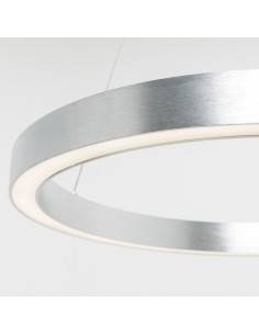 Lampa wisząca CARLO w srebrnym kolorze, LED 2500 lumenów, nowoczesny styl do kuchni, holu, biura i salonu. 2