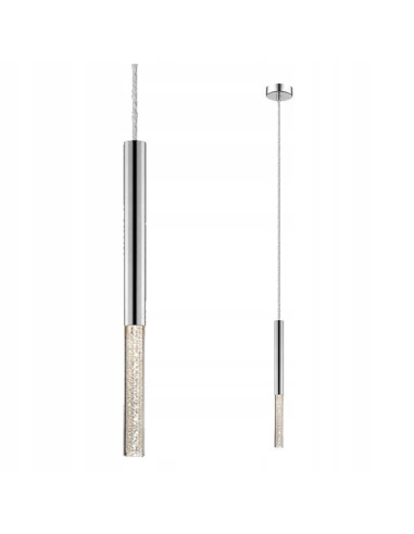 Nowoczesna lampa wisząca LED ONE ZUMA LINE, srebrna, minimalistyczny design, 450 lumenów, idealna do wnętrz.