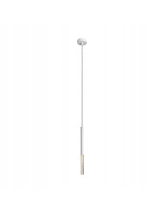 Lampa wisząca ONE LED w kształcie sopla lodu, biały, nowoczesny design, energooszczędna, idealna do jadalni i salonu.