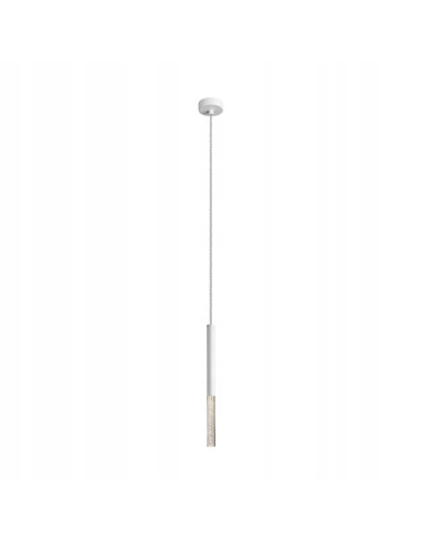 Lampa wisząca ONE LED w kształcie sopla lodu, biały, nowoczesny design, energooszczędna, idealna do jadalni i salonu.