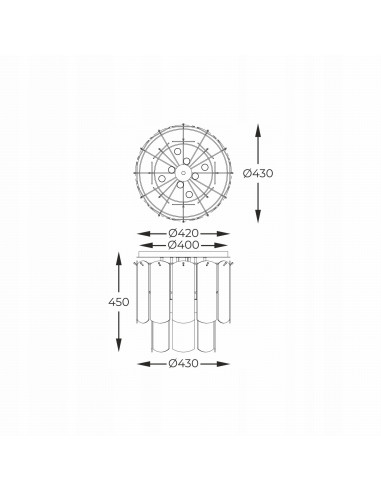 Nowoczesna lampa sufitowa NIRA z dymionymi kloszami, 8-punktowe oświetlenie w kolorze szarym do salonu i jadalni